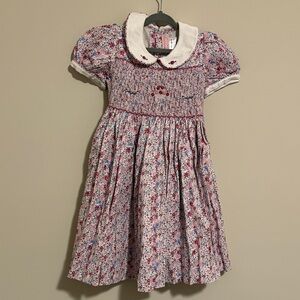 Floral Kids Dress with White Collar